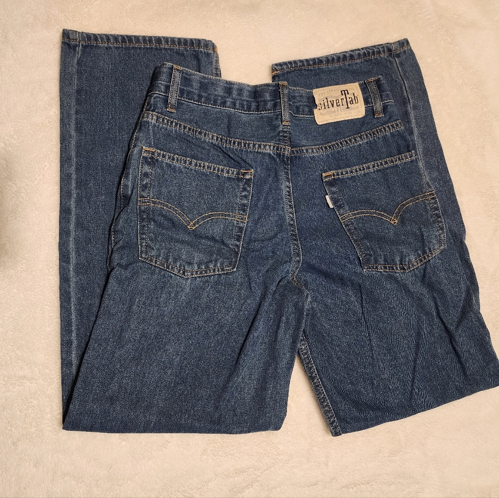 Boys Levi Silver Tab Blue Jeans Size 16